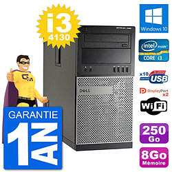 PC Tour Dell 7020 Intel Core i3-4130 RAM 8Go Disque Dur 250Go Windows 10 Wifi · Occasion 