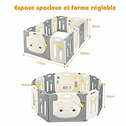 Avis Decoshop26 Parc d’activités pliable pour bébé avec barrière de sécurité et sac de rangement 20_0000926