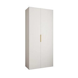 Abiks Meble Armoire à portes battantes Como 4 245,5/110/40 2 portes (blanc/doré)