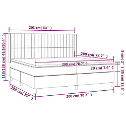 Acheter vidaXL Sommier à lattes de lit matelas et LED Marron foncé 200x200 cm