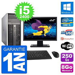 PC Tour HP Pro 6300 CMT Ecran 22" i5-2400 RAM 8Go Disque 250Go Windows 10 Wifi · Occasion 