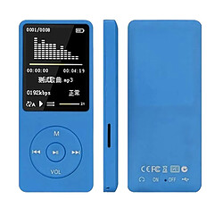 Wewoo Lecteur MP3 Mode Portable Ecran LCD Radio FM Jeux Vidéo Film MP3 MP4 Mini Walkman, Capacité de la mémoire: 4 Go (Bleu)