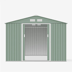 Soana Garden Shed Maison en tôle galvanisée verte pour outils de jardin solides et résistants Ortisei NATURE 277x191x202cm pas cher