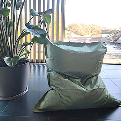 Jardindeco Grand coussin uni Maxi Vert sauge.