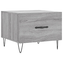 vidaXL Table basse Sonoma gris 50x50x40 cm Bois d'ingénierie