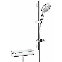 Combiné Douche HANSGROHE 27036400 3 jets Kit Raindance Select S Mitigeur Thermostatique Ensemble de douche série Raindance Select S avec barre de 65 cm coloris chromé et banc de la m...