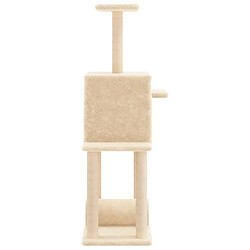 Arbre à chat avec griffoirs,niche pour chat en sisal crème 122 cm -MN46033 pas cher