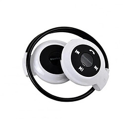 Universal Mini-503 carte TF casque stéréo sans fil casque sport bluetooth sur le dos blanc