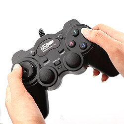 Shot Manette avec fil pour PC iMAC APPLE USB Gamer Jeux Video Joystick Precision (NOIR)