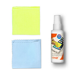 Kit Nettoyant Écran Spray 100ml + 2 Chiffons microfibres Design de Poche LinQ 