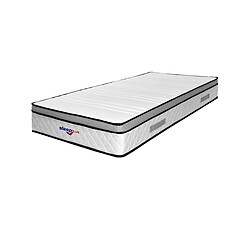 Provence Literie Lot de 2 Matelas marie a Ressorts Ensaches + 4 cm Memoire de Forme 80 Kg/m3 + 2 Aleses 80x190 Hauteur +/- 26 cm - Accueil Moelleux - Soutien Equilibre + 2 Oreillers Visco - 7 Zones de Confort - Hypoallergenique 