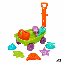 Color Baby Set de jouets de plage Colorbaby Chariot polypropylène (12 Unités)