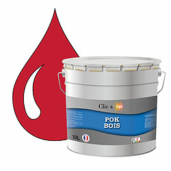 Pok Peinture de Finition Solvantée Laque Semi-Brillante Boiseries Intérieures et Extérieures - 10L - RAL 1021 - Jaune Colza POK BOIS Rouge : Peinture de Finition Solvantée Laque Semi-Brillante Boiseries Intérieures et Extérieures - 10L - RAL 1021 - Jaune Colza