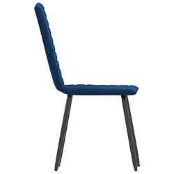 Acheter Decoshop26 Lot de 2 chaises de salle à manger cuisine design moderne velours bleu CDS020258