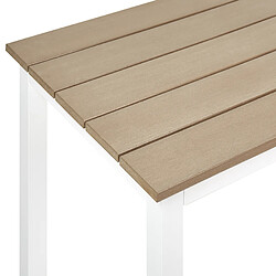 Acheter Beliani Table de jardin Bois d'ingénierie Blanc MESSINA