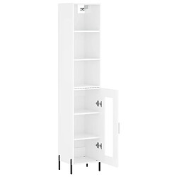 Acheter Maison Chic Buffet,Meuble de Rangement,commode pour salon,Cuisine Blanc brillant 34,5x34x180 cm Bois d'ingénierie -MN46970