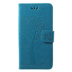 Etui en PU  tree bleu hibou pour Huawei P20 Lite 