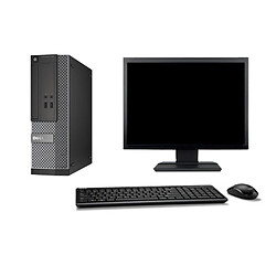 PC Dell 3020 SFF Ecran 22" i5-4570 RAM 16Go Disque 250Go Windows 10 Wifi - Occasion