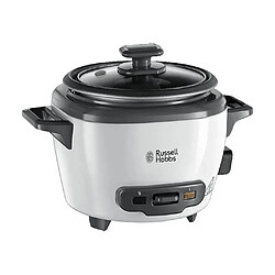 Russell Hobbs 27020-56 - Cuiseur Riz - 600g - 200W - Panier Vapeur - Maintien au Chaud - Bol Antiadhesif Amovible - Noir et blan