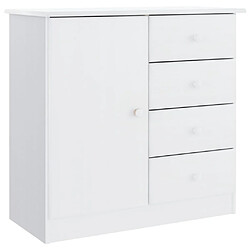 Maison Chic Buffet,Meuble de Rangement,commode pour salon,Cuisine ALTA blanc 77x35x73 cm bois massif de pin -MN57699