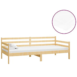 Maison Chic Lit de jour avec matelas, Lit de repos Lit d'invité pour Salon Chambre,Canapé-lit 90x200 cm Bois de pin massif -MN74378