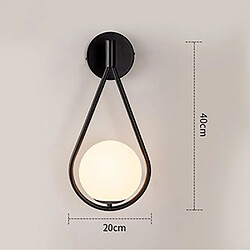 Universal Lampe murale en laiton, salon, couloir, balcon, chambre, chevet, lampe murale en verre. 