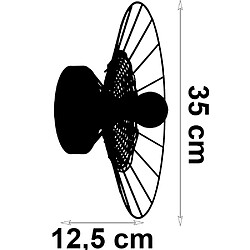 Avis Sampa Helios Applique murale ou plafonnier Manille métal noir rotin naturel compatible LED