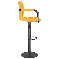 Avis vidaXL Tabouret de bar Jaune moutarde Tissu