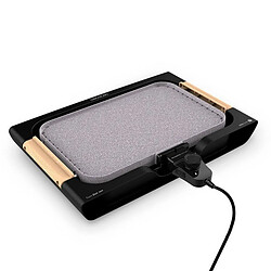 Totalcadeau Grill avec plancha en pierre reversible et cable amovible 2200W - Pierrade Convient aux lave-vaisselles pas cher