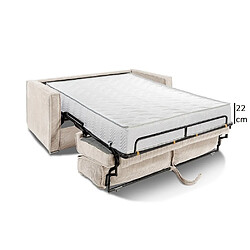 Avis Inside 75 Canapé convertible express 160 ANTIBES matelas mémory 22cm sommier métal tissu twist gris