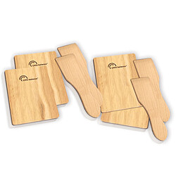 Set 4 spatules + 4 planchettes bois - 8503 - LITTLE BALANCE 