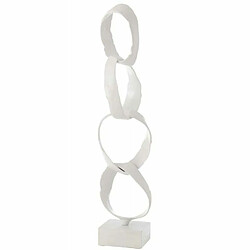 Paris Prix Statuette Déco sur Pied Anneaux 56cm Blanc 