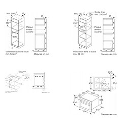 Four combiné mo intégrable 44l inox - cma585gs0 - BOSCH pas cher