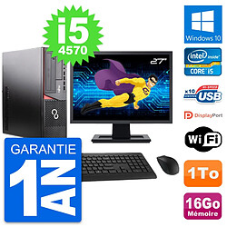 PC Fujitsu E920 DT Ecran 27" Intel i5-4570 RAM 16Go Disque 1To Windows 10 Wifi · Occasion 