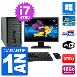 PC Tour HP 400 G1 Ecran 19" Intel i7-4790 RAM 16Go Disque 2To Windows 10 Wifi · Occasion 