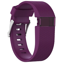 Wewoo Bracelet pour montre connectée Dragonne réglable de couleur unie FITBIT Charge / HR Violet