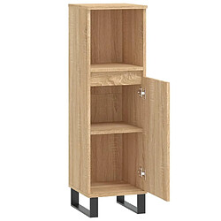 Acheter vidaXL Armoire salle de bain chêne sonoma 30x30x100 cm