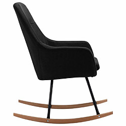 Acheter Maison Chic Chaise à bascule | Fauteuil Relax, design moderne Noir Tissu -GKD20811