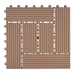 Decoshop26 Dalles de terrasse aspect bois en WPC 30x30cm clipsable 1m² balcon jardin extérieur 04_0005499