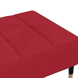 Acheter vidaXL Repose-pied Rouge bordeaux 78x56x32 cm Velours