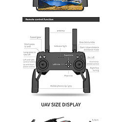 Universal Le nouveau drone P5, 4K, double caméra, photographie aérienne professionnelle, quadricoptère d'évitement d'obstacles infrarouges, hélicoptère RC, jouet pour enfants.(Gris)