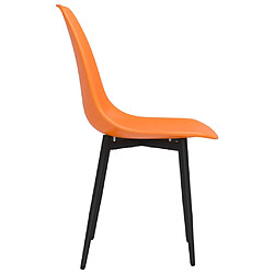 Maison Chic Lot de 4 Chaises à manger,Chaise pour cuisine orange PP -MN40042 pas cher