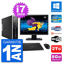 PC HP Compaq Pro 6300 SFF Ecran 19" i7-2600 RAM 8Go Disque 2To Windows 10 Wifi · Occasion 