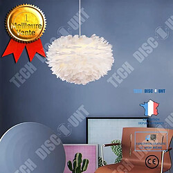 Tech Discount TD® Lustre apparence moderne à plumes suspension Design EOS Dimensions 80CM Lustre pour éclairage interne salon chambre contemporain 