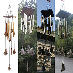 Wind Chime Carillon à Vent 8 Tubes Métallique Voilier Décoration pour Cour Jardin Extérieur