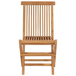 Avis Maison Chic Lot de 4 Chaises de jardin,Fauteuil d'extérieur pliables Bois de teck massif -MN21369