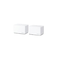 Mercusys Système Wi-Fi 6 (lot de 2 packs) AX3000 pour Toute la Maison Vitesse 574 Mbps (2,4 GHz) + 2402 Mbps (5 GHz) 3 ports Gigabit 3 antennes internes Couleur Blanc