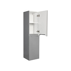 Vente-Unique Colonne de salle de bain suspendue - Gris - L30 x l30 x 120 cm - STEFANIE pas cher