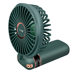 Acheter LinQ Mini Ventilateur Portable Réglable 90° Affichage LED Design Rond Vert Foncé