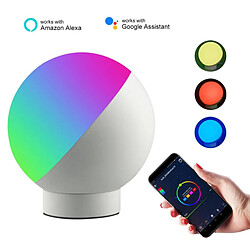 Universal WiFi Lampe de table intelligente LED Protection des yeux Lumière de lecture couleur intelligente Contrôle vocal Lampe de table LED Lumière de nuit décorative | Lampe de table LED